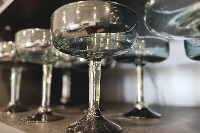 Coupe glasses from the kitchen glassware